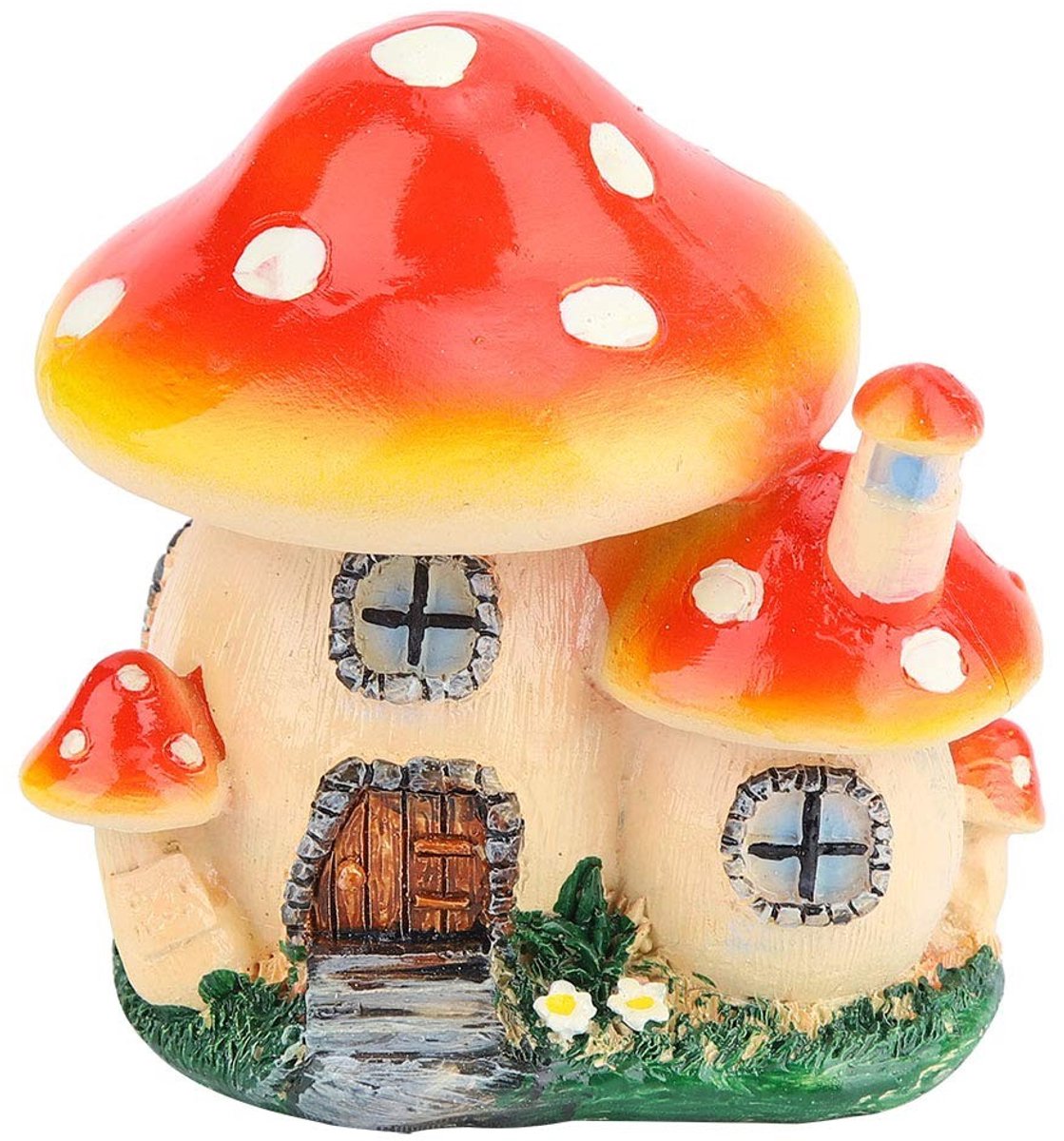 Dailygoods - Dailygoody - Paddestoel Fee Huis Tuin Standbeeld - Miniatuur Decoratie - Kleurrijk - Gazon Ornamenten - Micro Landschap - Buiten