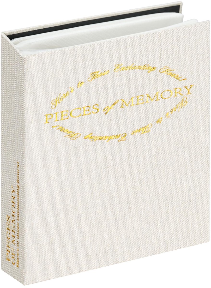 Dailygoods - Dailygoody - Fotoalbum - Draagbaar fotoalbum - Linnen kaft - Beige - Geheugenboek - 10x15 fotoalbum - Geschikt voor alle herinneringen