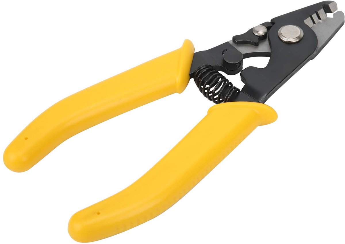 Dailygoods - Dailygoody - Vezelstriptang - 3-gaats striptang - Duurzaam en sterk - Geel - Voor industriële arbeiders - Geschikt voor laboratoriumgebruik - Standaar