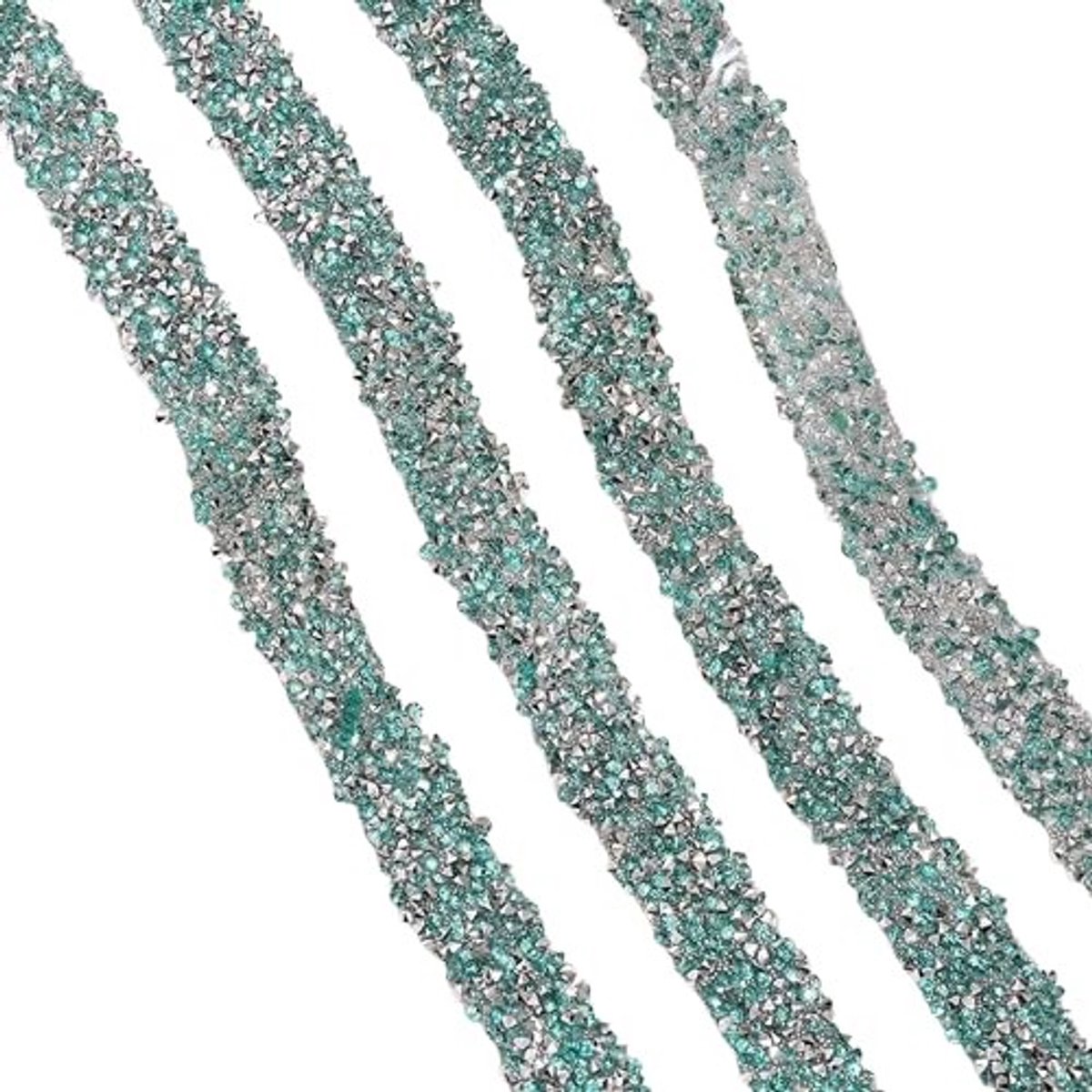 Dailygoods - Dailygoody - Waterstein Plakband - Zelfklevend strassband - Creatief decoreren - Paars of groen - Kristallen decoratieband - Geschikt voor mode en DIY