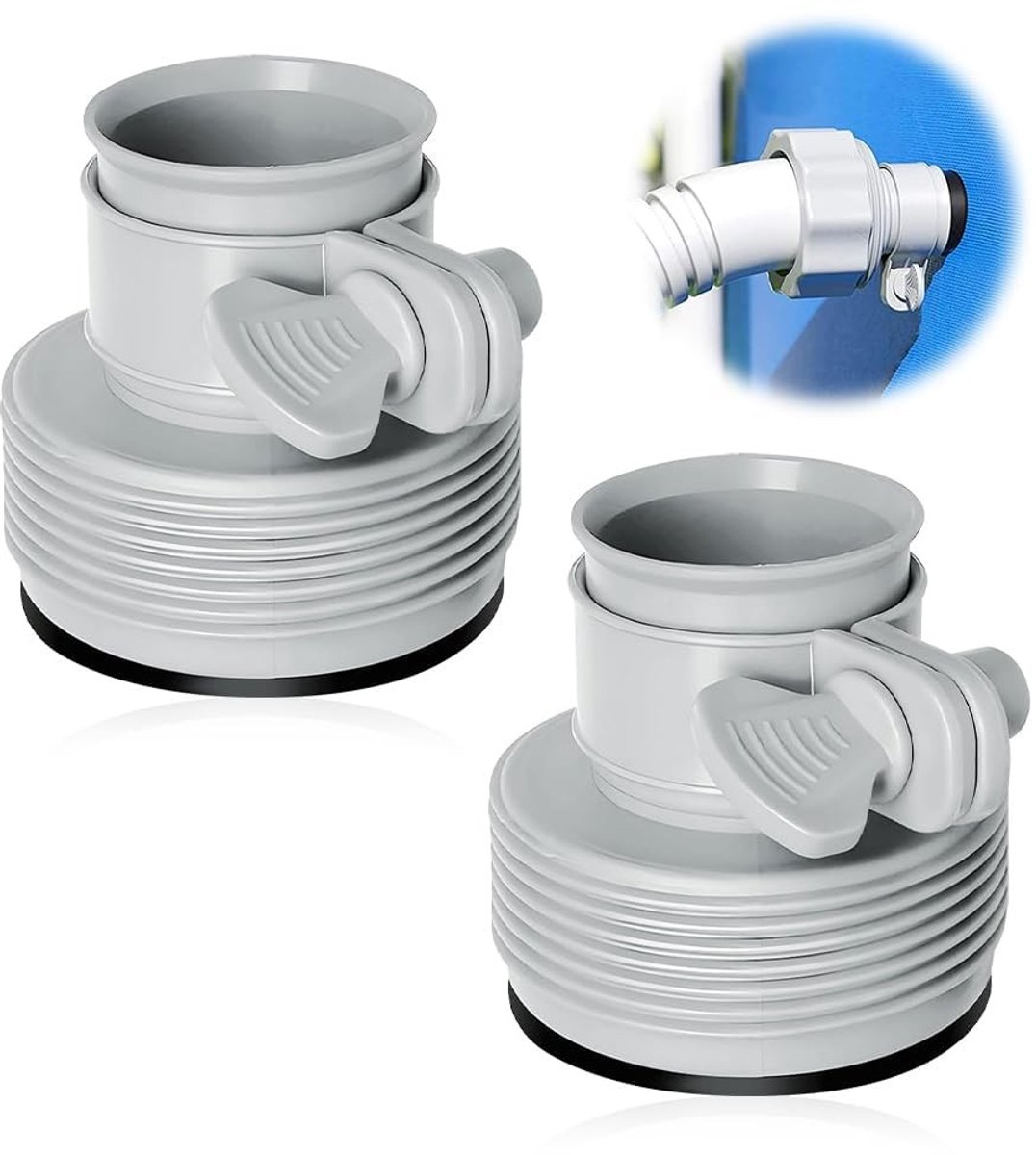 Dailygoody - Zwembad Slangadapter Type B - 2 Stuks voor Ø 32 & 38 mm Slangen