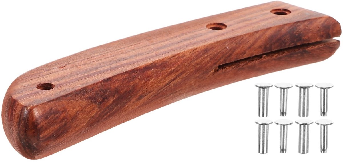 Dailygoods - Dailygoody - Koksmes - Houten Handvat - Comfortabele Grip - Bruin - Vervangend Handvat - Duurzaam Hout - Geschikt voor Koks - Handgreep van Hout