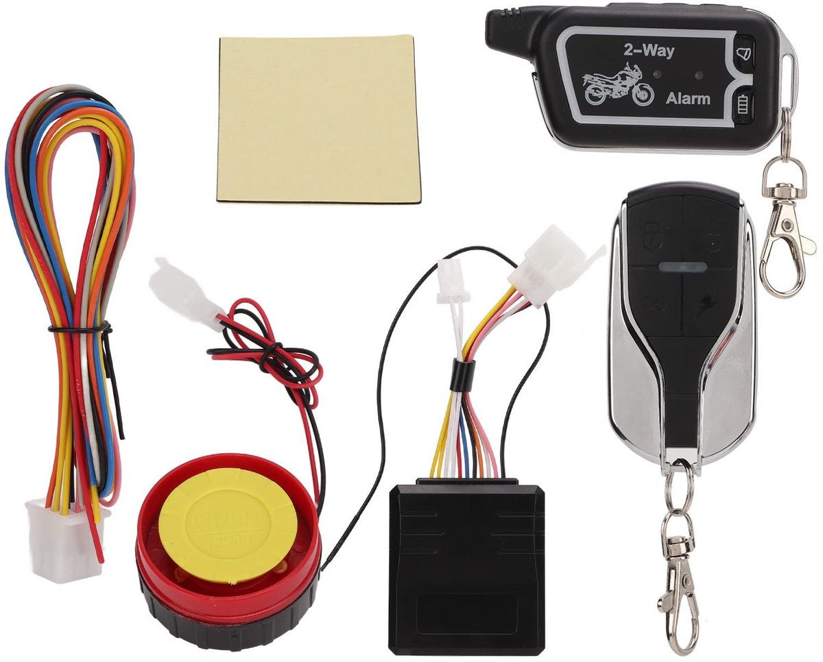 Dailygoods - Dailygoody - Motorfiets Alarmsysteem - Anti Diefstal Beveiliging - Compact en Duurzaam - Trillingsgeluid Alert - LCD Afstandsbediening - Geschikt voor...