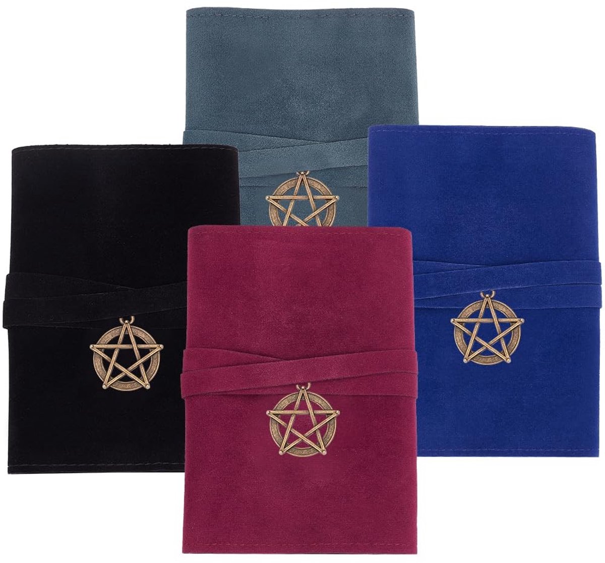 Dailygoods - Dailygoody - fluwelen tarotkaartzakken - opberghouder voor tarot - 4-delige set - stoffen zakken voor tarotkaarten - levensboom hangers - geschikt voo.