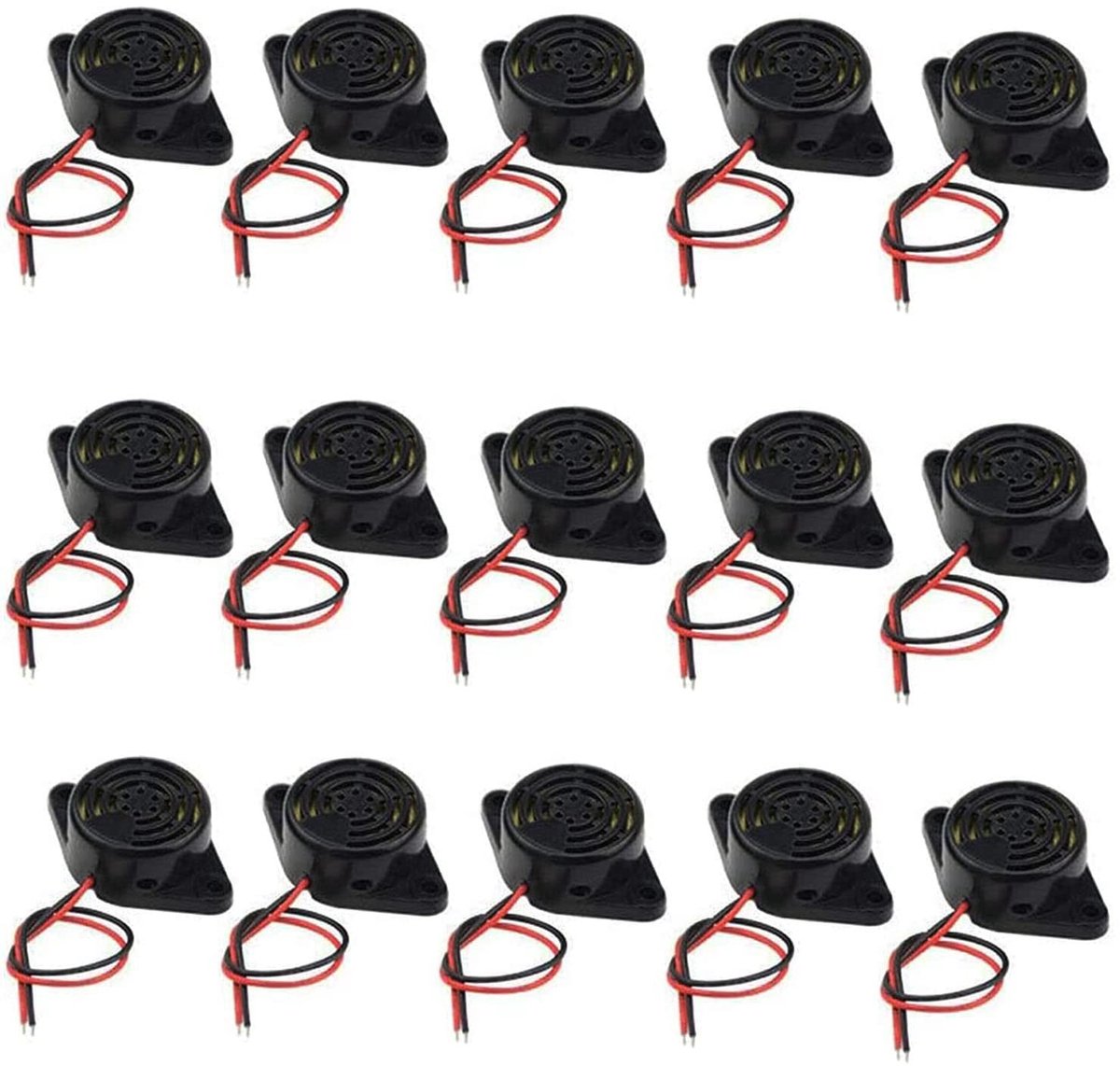 Dailygoods - Dailygoody - 15Pcs 12V Elektronische Buzzer Alarm 95dB - Continu Geluid voor Diverse Toepassingen