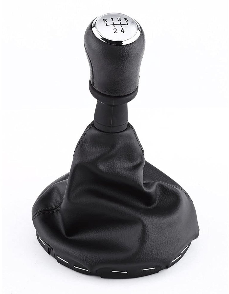 Dailygoods - Dailygoody - 5 Speed Car Gear Shift Knob - Versnellingsbak Gaiter Boot Kit - Zwart - Geschikt voor Transporter T5/T6 - Hoogwaardige kunststof en...