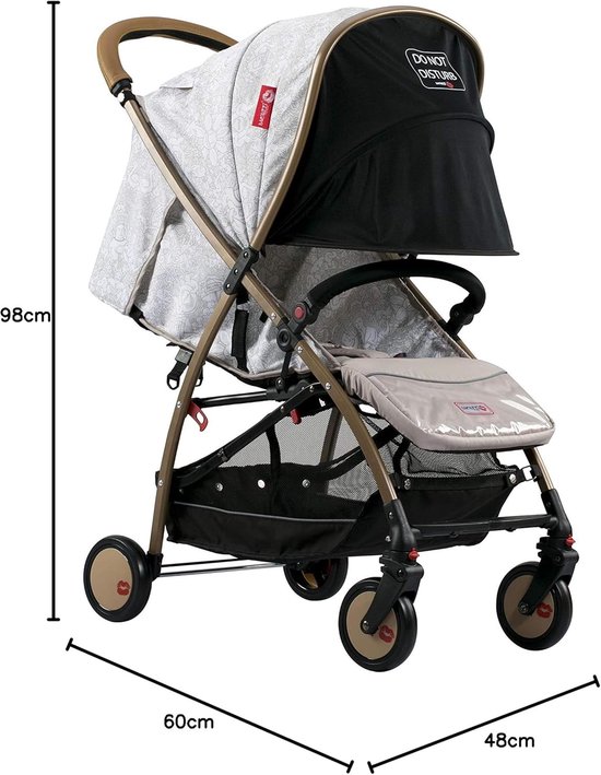 Kinderwagen Voetenzak - Baby Dekentje - Wandelwagen Comfort - Lichtgewicht Aluminium Frame - 98 cm Hoogte - Goud — afbeelding 3