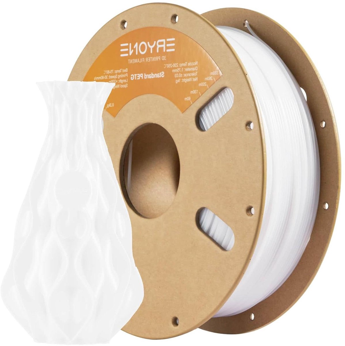 3D Printer Filament - PETG Draad - Modellen Maken - Hoge Taaiheid - 175 mm 1 kg - Wit