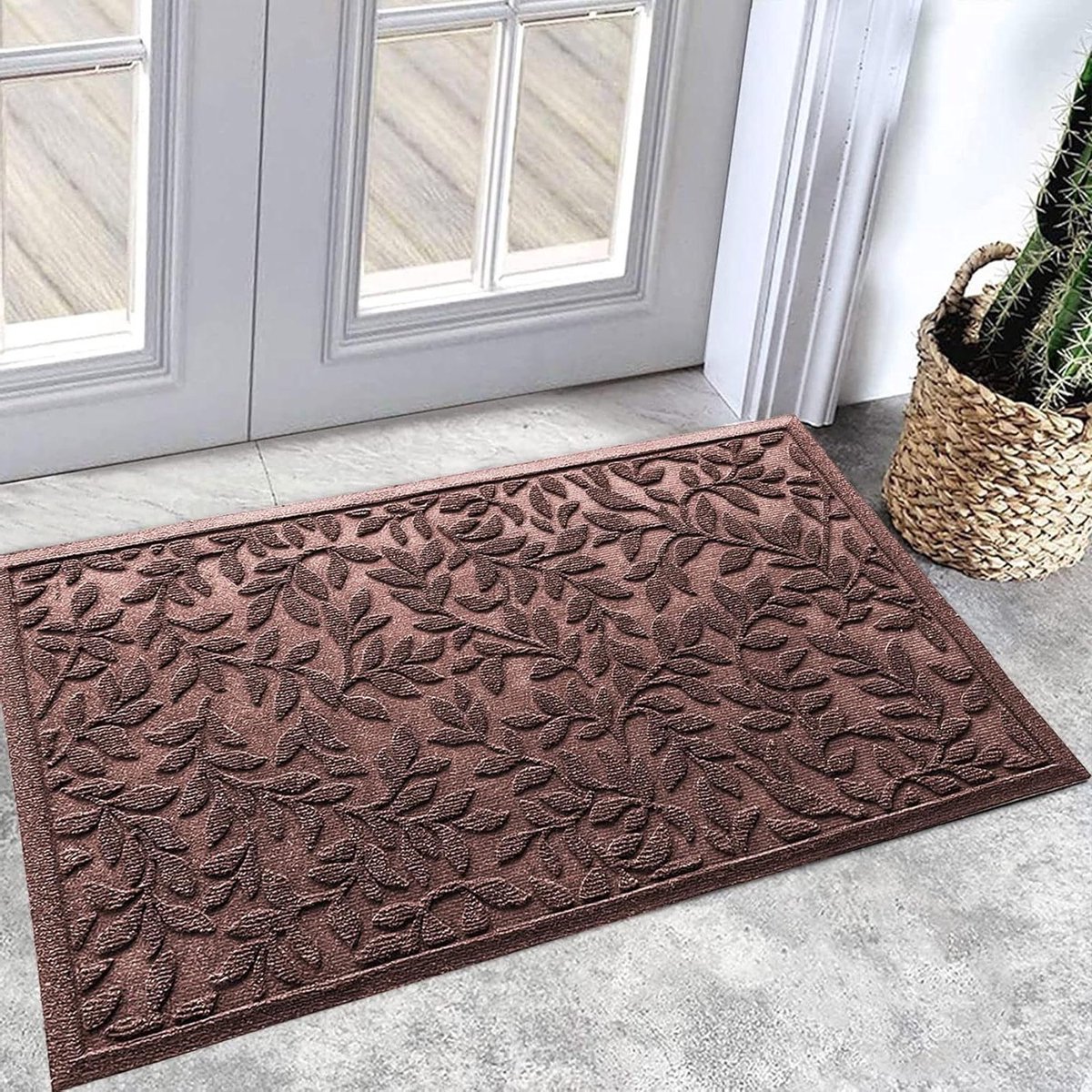 Voordeurmat - Welkomstmat Buiten - Vuil Vangen - Antislip Natuurrubber - 58 x 89 cm - Blad