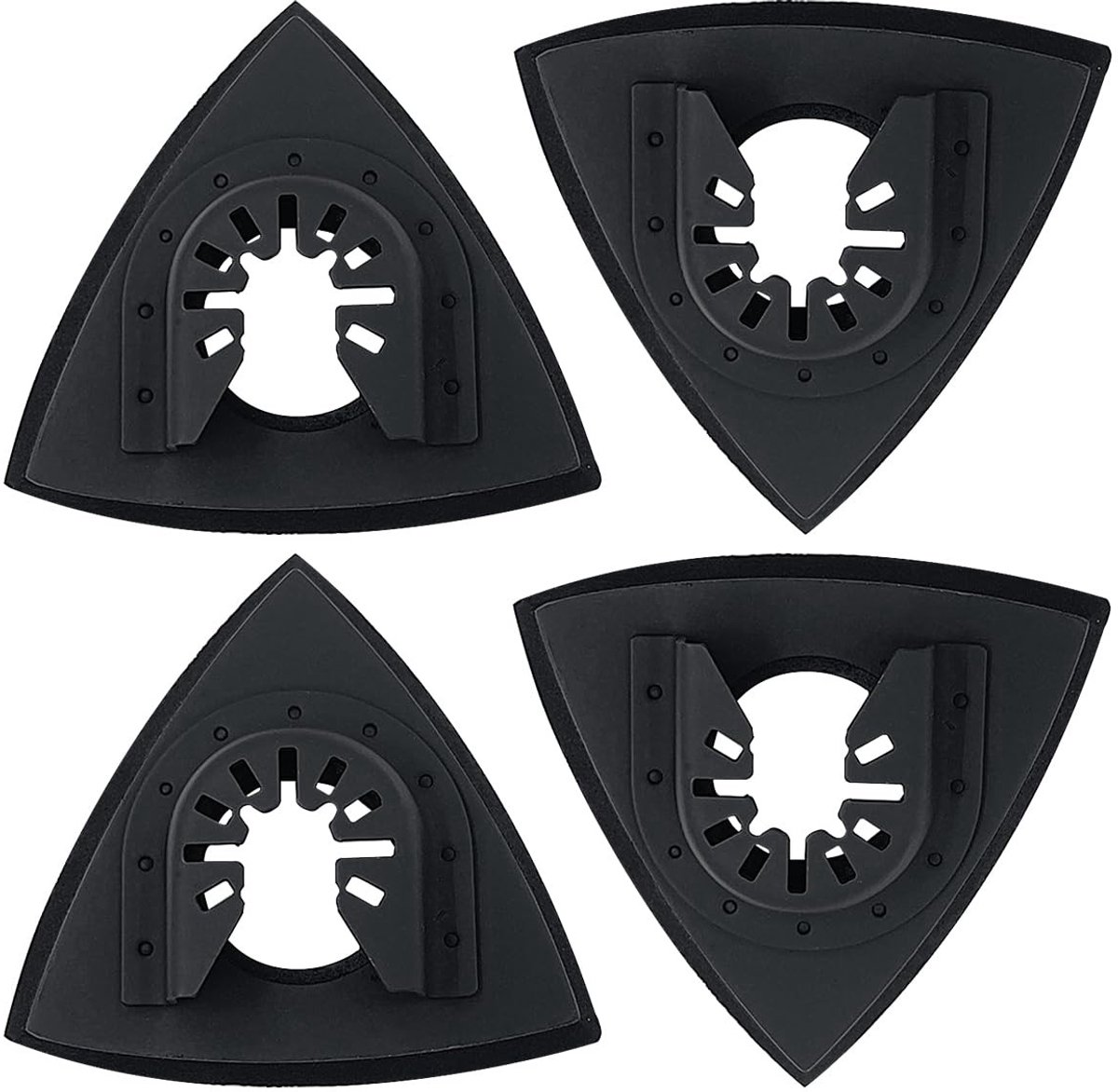 Namvo Set van 4 Universele Schuurplaten voor Bosch, Parkside, Ryobi en Worx - 80 mm
