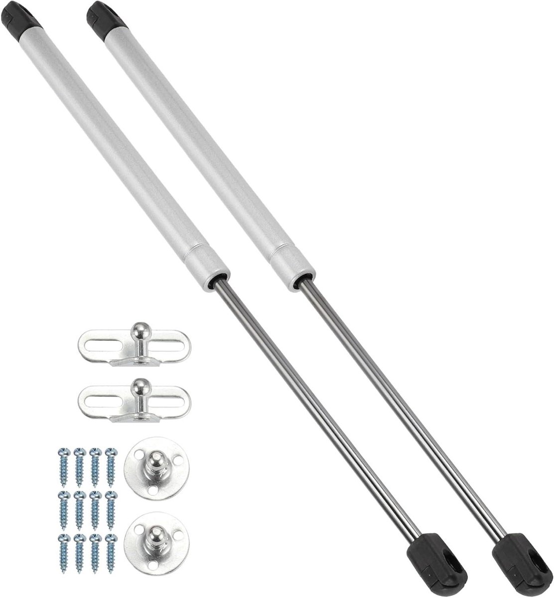 Universele Gasveren - Lift Ondersteuning Stutten - Universeel Hefsysteem - Sterk Koolstofstaal - 43cm 180N - Zilver