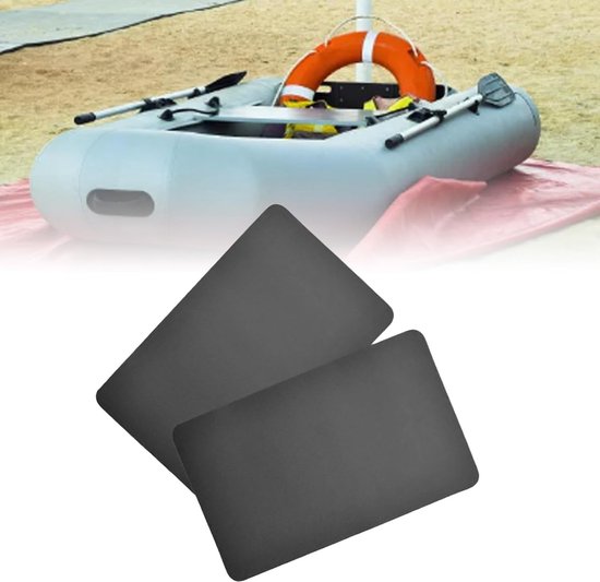 Reparatiepleisters Opblaasboot - Zwembad Patches - Lekkages Dichten - Duurzaam PVC Materiaal - 18 x 10 cm - Zwart — afbeelding 3
