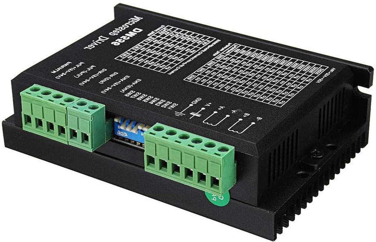Stappenmotor Driver - Motor Controller - 3D Printer - Automatische Configuratie - 50 Volt - Zwart