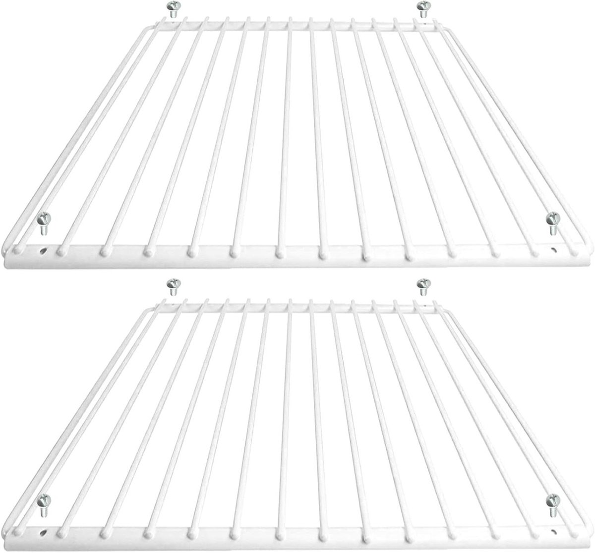 Spares2go Plastic gecoate plank rek voor Daewoo koelkastvriezers (wit, verpakking van 2)