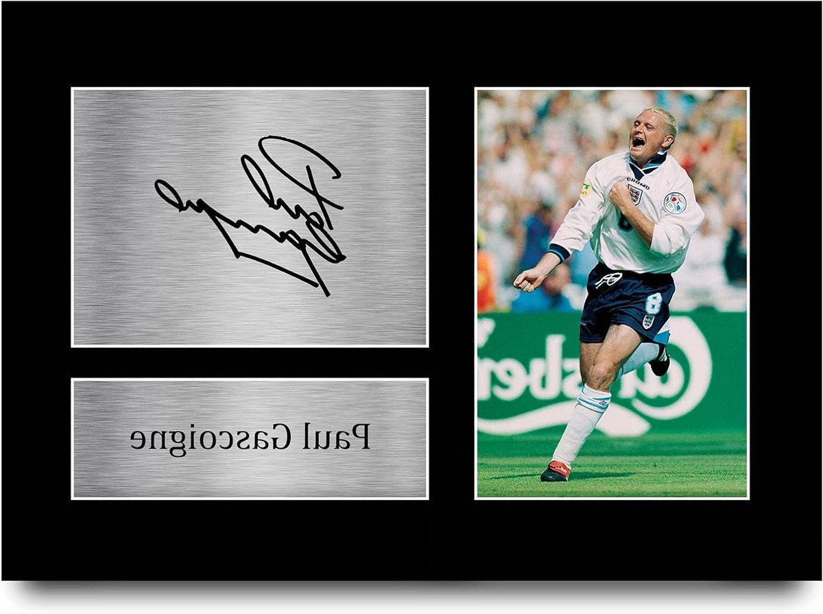 Gesigneerde Foto - Voetbal Memorabilia - Fan Cadeau - Uniek Wanddecoratie - A4 Formaat - Zwart
