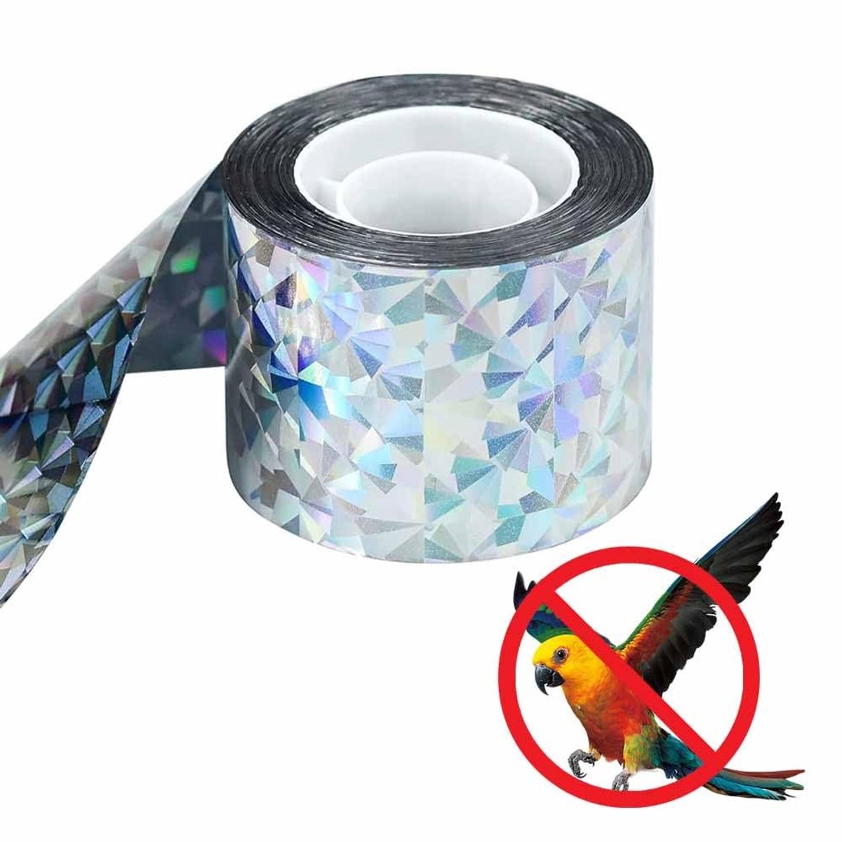 Dailygoody - 80 m Vogelafweerband - Effectieve Bescherming - Reflecterend Oppervlak - Ideaal voor Tuin - Vogelbescherming - Eenvoudig te Gebruiken