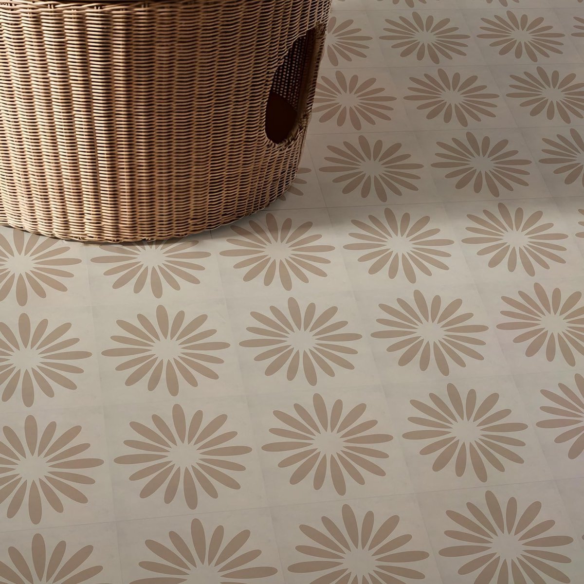 Dailygoody - Tegelstickers - Zelfklevend - Perfect voor Badkamer en Keuken - 25x20 cm - Bloemenpatroon - Makkelijk aan te brengen - Crème Wit