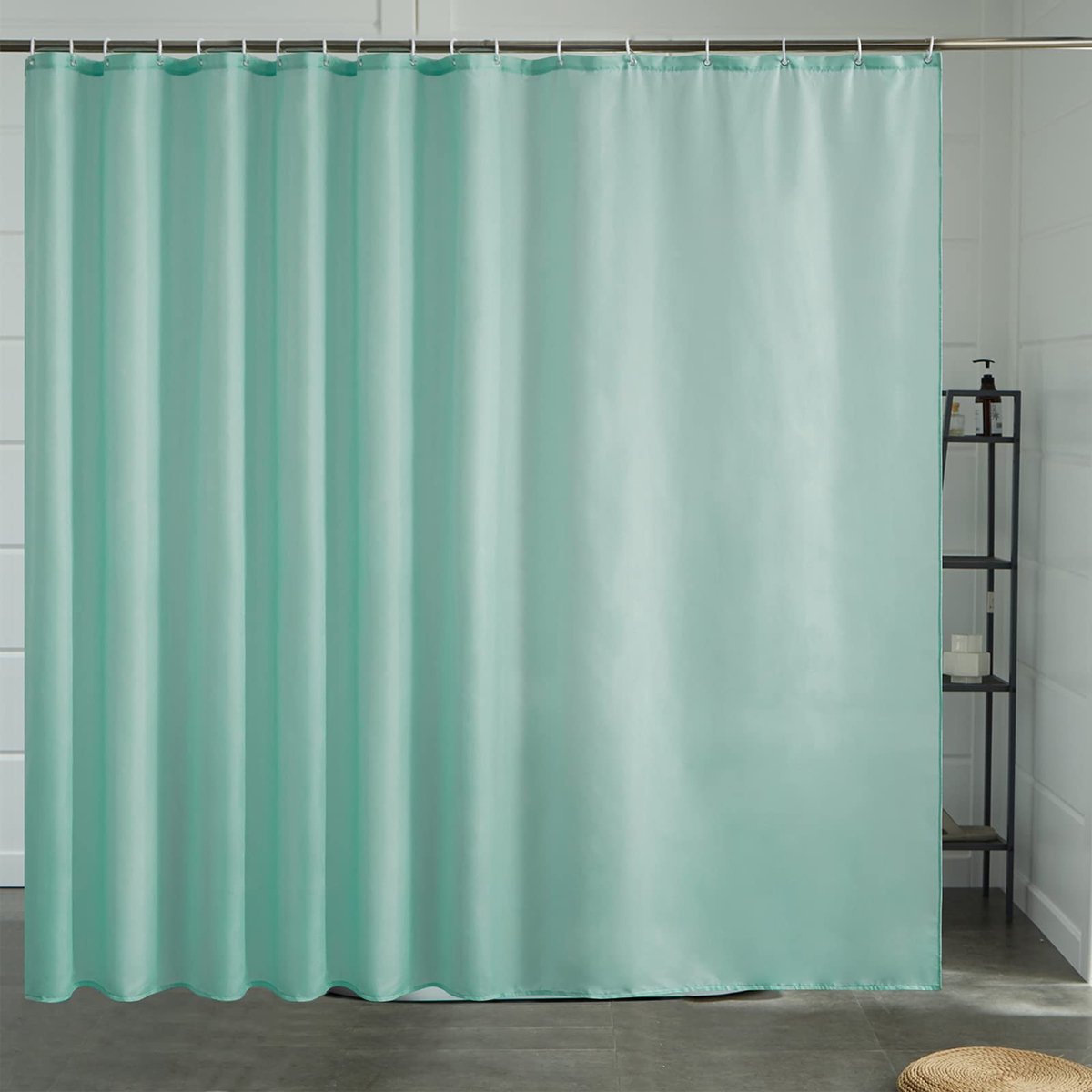 Dailygoody - Douchegordijn - Waterdicht - Muntgroen - Anti Schimmel - Polyester Textiel - Geschikt voor Badkamer - 275x180cm