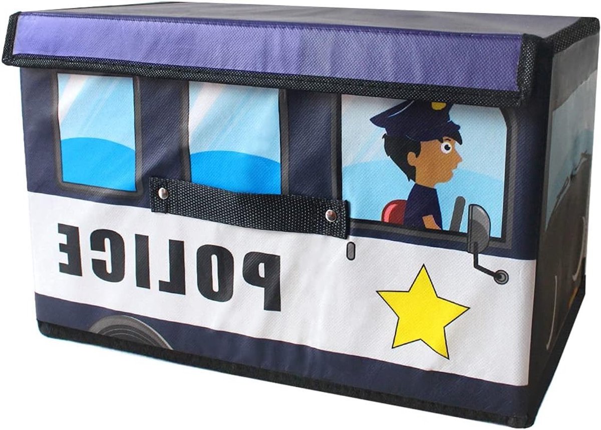 Grote Opbergdozen met Handvat, Vouwbare Opbergmand van Katoen, Ideaal voor Kleding en Speelgoed, 38x25x25cm, Blauw, Ruimtebesparend en Duurzaam
