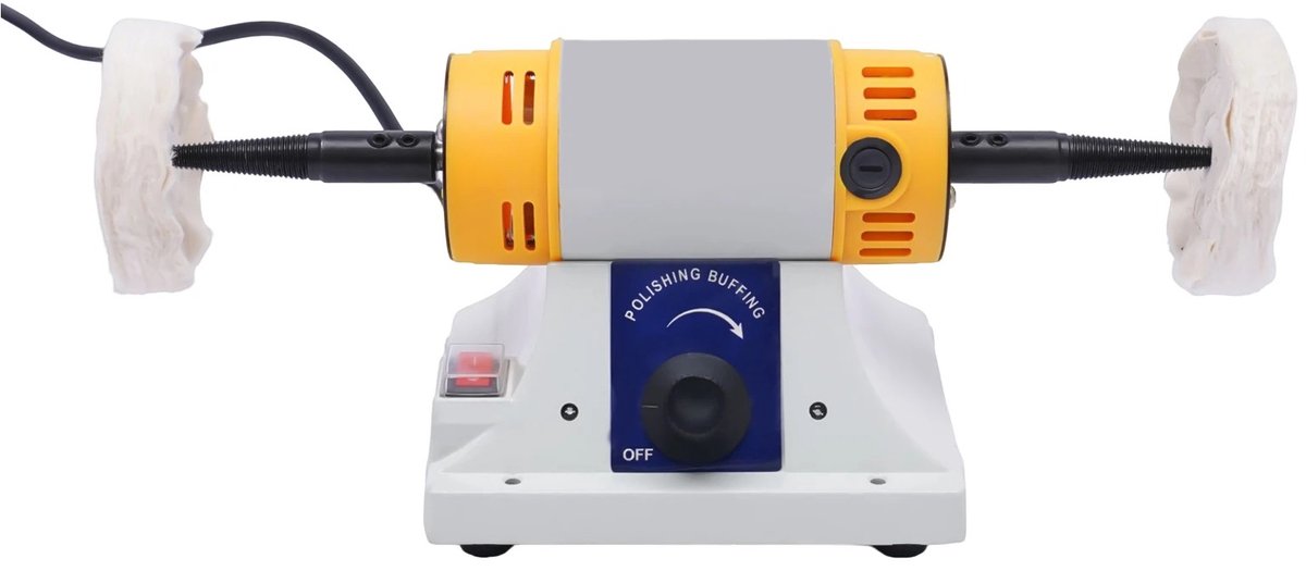 Cellista Sieradenpolijstmachine 320W - Bankbuffer Polijstmachine - Polijstmachine met Variabele Snelheid - 800–10000 RPM - Dubbele Polijstschijf