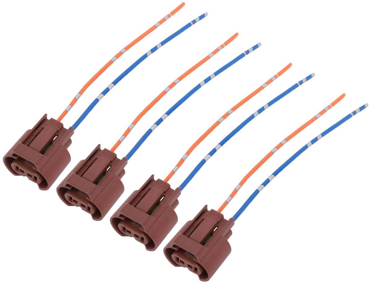 Dailygoody - 9006 HB4 Koplamp Kabelboom Socket Kit - Duurzame Adapter - 12-24 V - Geschikt voor Mistlampen - Slijtvast ABS Materiaal - 4 Stuks