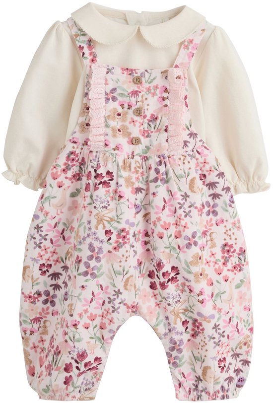 Next 2-delige babyset van corduroy tuinbroek