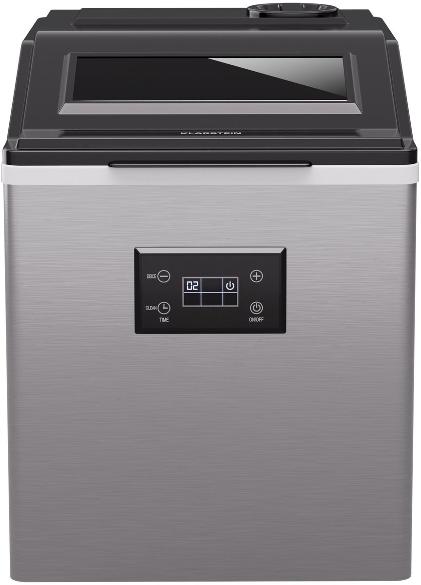 Klarstein IJsblokjesmachine FrostMaster Ice Maker - 40 kg - Roestvrij staal - voor Bar voor Thuis - LED IJsschep - voor Keuken voor Tuin - Ice Cube Maker IJsmaker IJsblokjesmaker Eismaschine - voor Feest voor Cocktails