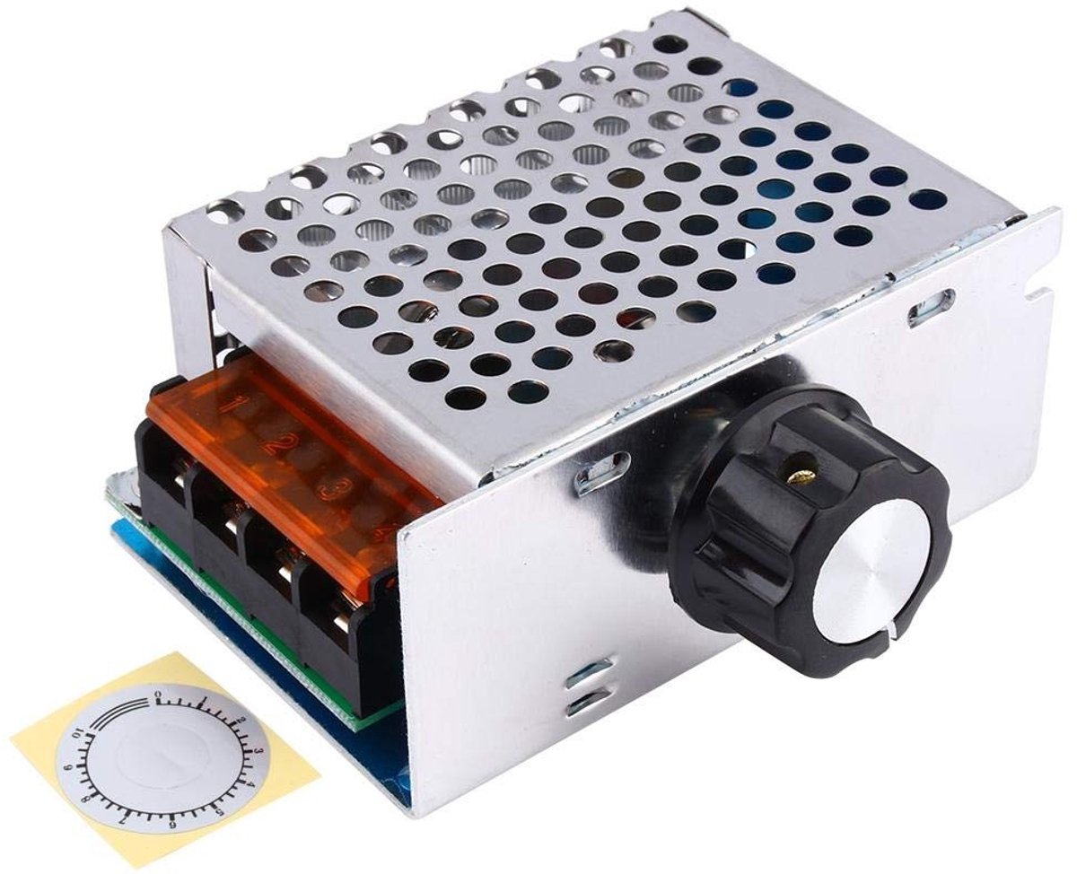 Dailygoody - Elektronische Spanning Regulator - Hoogvermogen Motor Snelheidscontroller - 4000W 220V AC - Energiebeheer - Efficiënte Voltage Regeling -