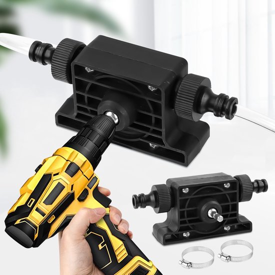 Allecto - Mini-elektrische boormachinepomp - Waterpomp - Kunststof behuizing - Zwart - Vloeistofpomp - Geschikt voor tuinbak en regenvat van Merkloos — afbeelding 5