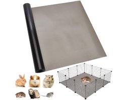 Dailygoody - Cavia Beddengoed - Waterdichte Kooi Voering - Zwart - Herbruikbare Plas Pads - Geschikt voor Cavia's en Konijnen - 45 x 300 cm