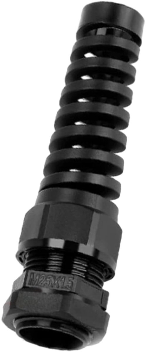 Dailygoody - M25 Kabelconnectoren - IP68 Bescherming - Nylon PA66 - Zwart - Trekontlasting - 6 Stuks - Geschikt voor Kabelverbindingen - Kleur Zw