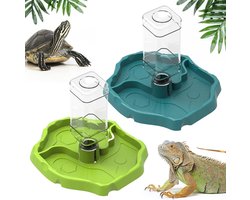 Waterdispenser voor reptielen - 2 stuks, voederbak voor schildpadden en hagedissen, hoekvoeder voor kleine reptielen, ideaal voor het verzorgen van uw huisdieren