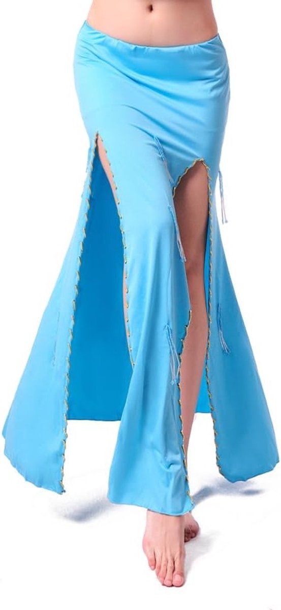 Oriental Belly Dance Rok voor Vrouwen - Sexy Lange Rok met Dubbele Split voor Buikdansen, Volwassen Kostuums en Dansoutfits