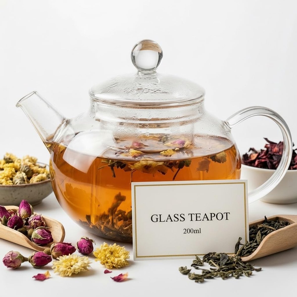 Dailygoody - Glazen Theepot - Kleine Waterkoker - Perfect voor Thee Infusies - Transparant Ontwerp - Ideaal voor Vergaderingen - Duurzaam en Betrouwbaar