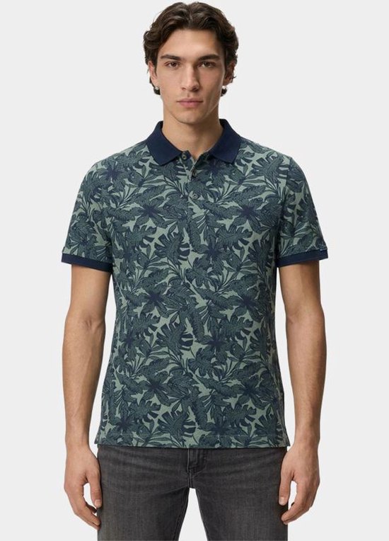 Baileys Polo heren Groen Poloshirt 2-tone Pique, Print 615233/73