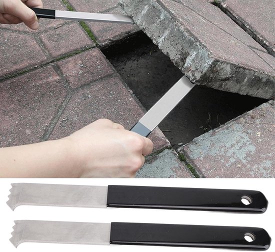 Bestratingstrekker - Straatmaker Gereedschap - Stenen Verwijderen - Gegalvaniseerd Staal - 2 Stuks - Zilver — afbeelding 5
