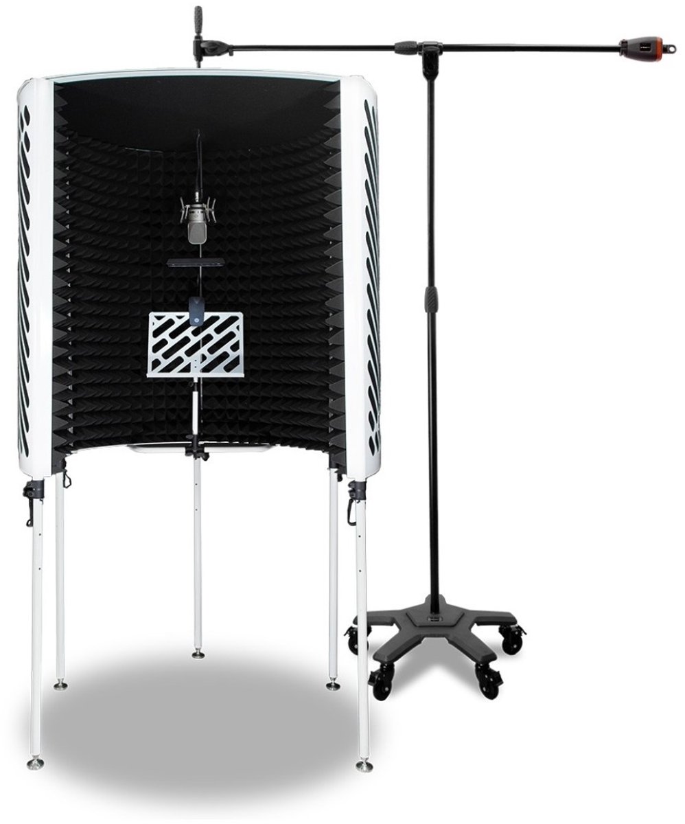 Imperative Acoustics Portable Vocal Booth with Overhead Mic Stand, White