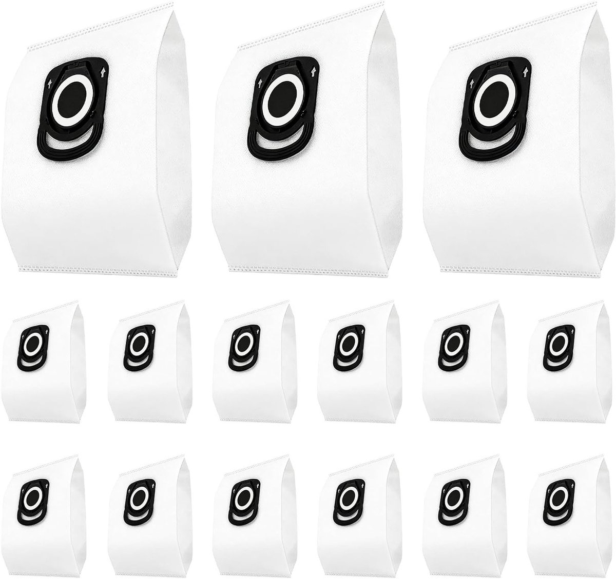 Hygienische stofzuigerzakken, 15 stuks, geschikt voor Rowenta Compact Power, X-Trem Power en Silence Force, ideaal voor optimale stofopname en allergieën.
