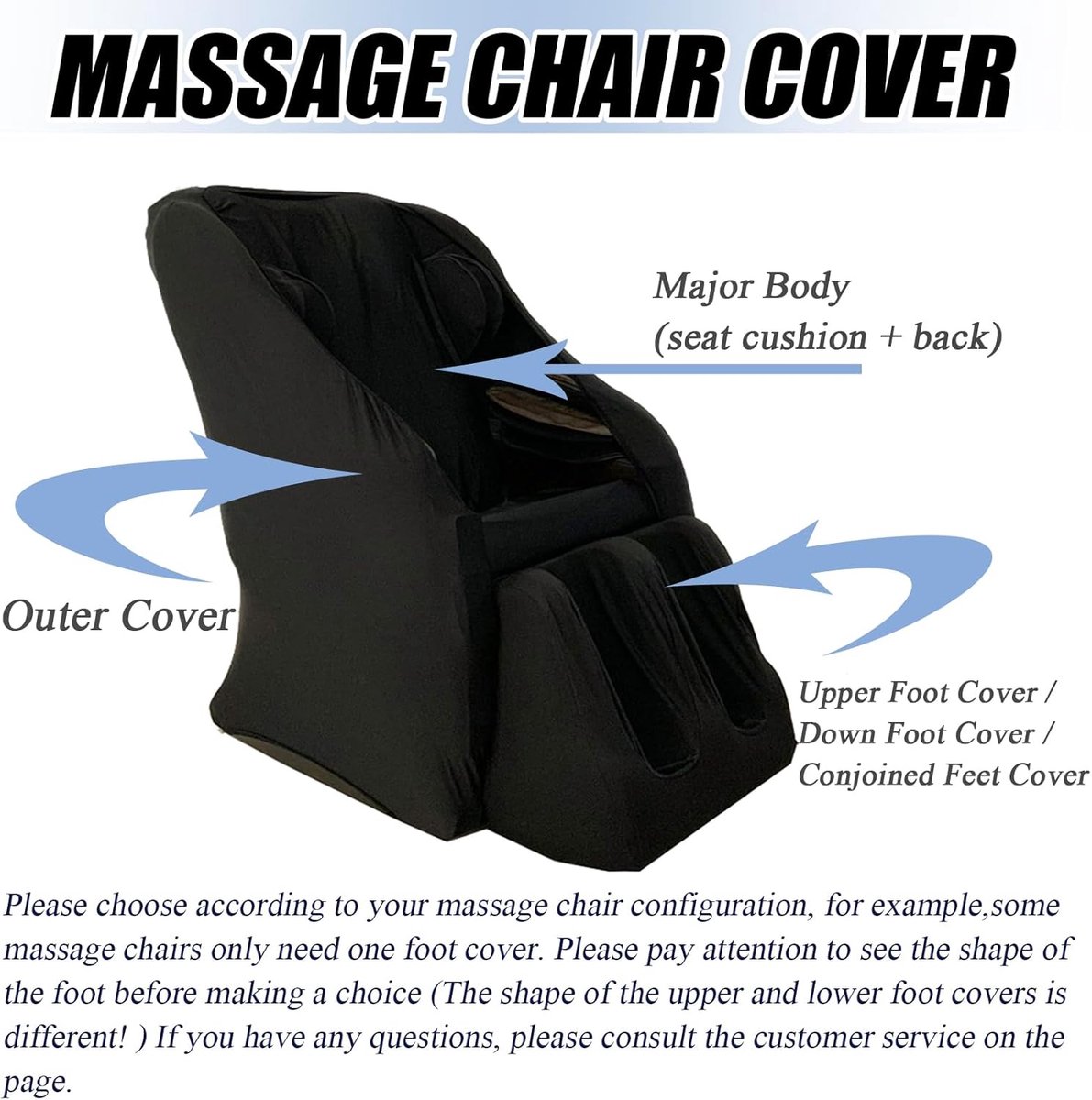 Stoelhoes Massagestoel - Beschermhoes Relaxfauteuil thumbnail 4