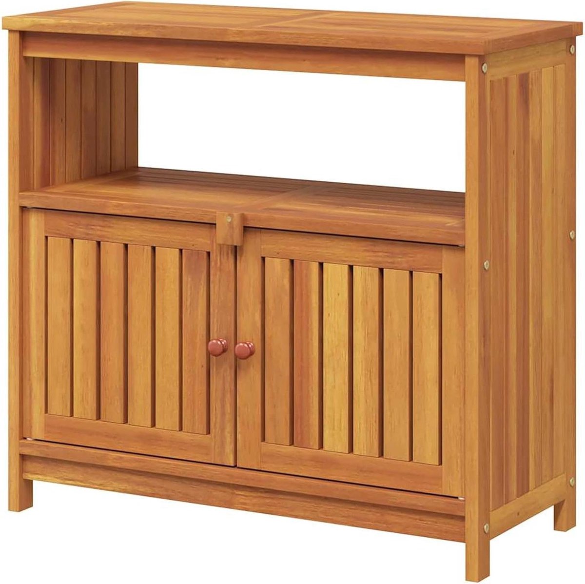 Tuinconsoletafel - Balkontafel - Buiten Leven - Massief Hout - 80 x 35 x 75 cm - Houtkleur