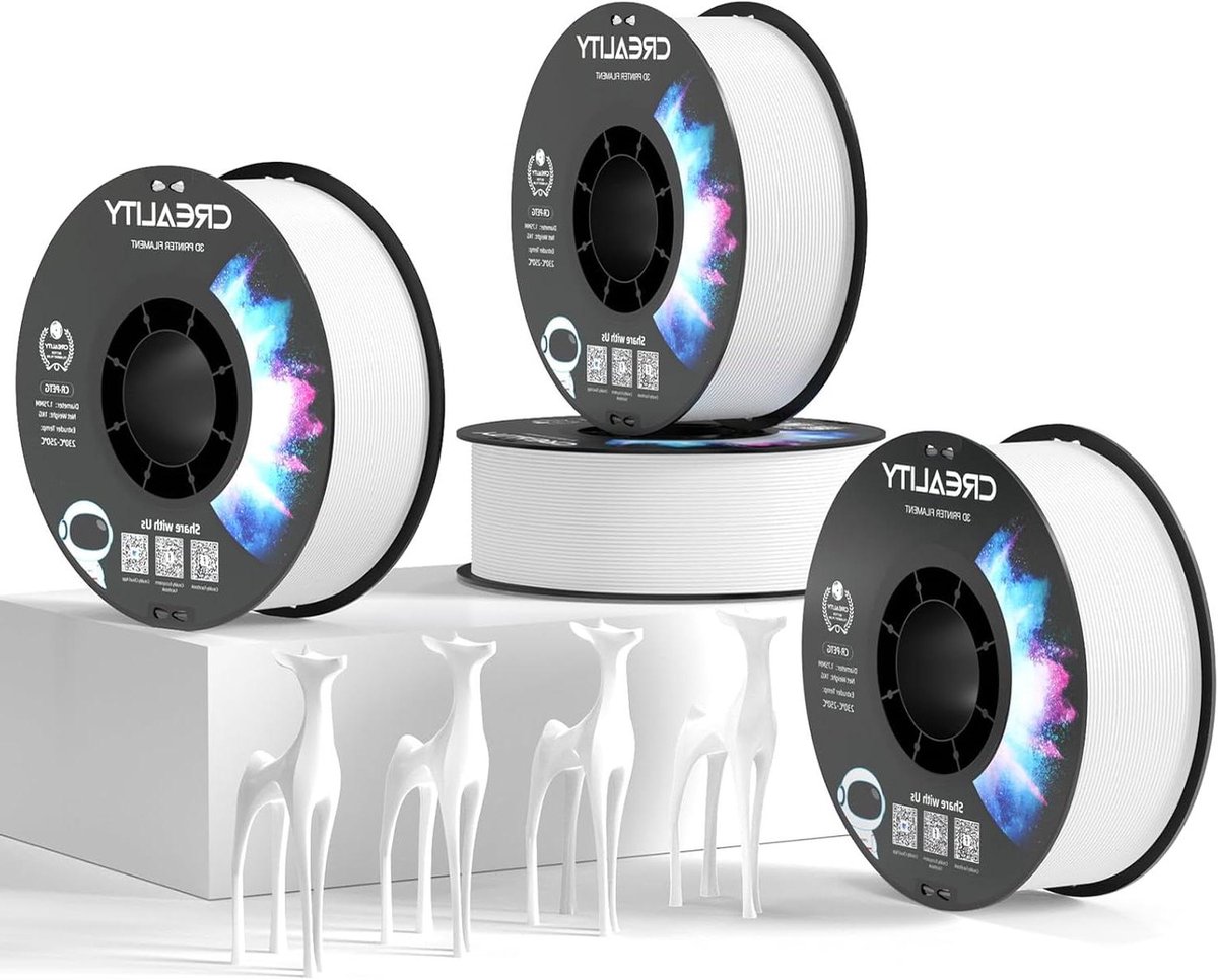 3D Printer Filament - ABS Materiaal - Functionele Onderdelen Maken - Slagvast en Hittebestendig - 4 kg - Wit