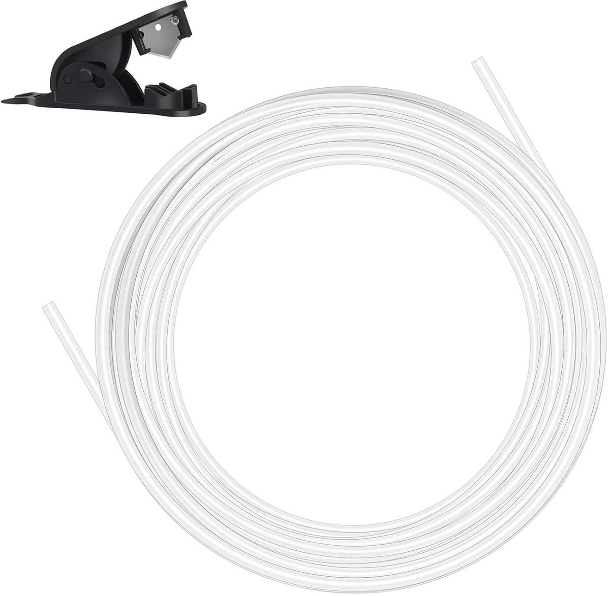 PTFE slang - 3D printer slang - Stabiele filamenttoevoer - Inclusief snijapparaat - 10 meter - Wit