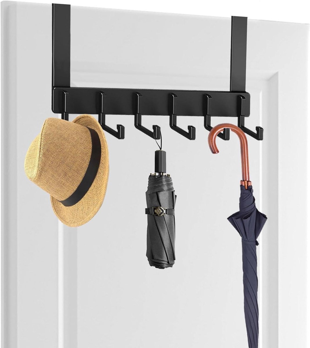 Achterdeur haken - Deurhanger kledingrek - Ruimte besparen - Stansvrije montage - 42.5 cm
