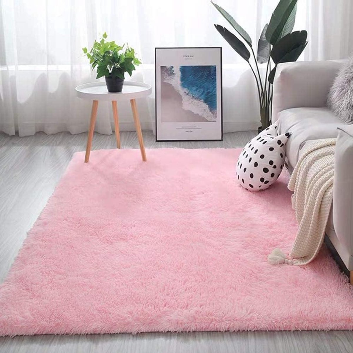 Hoogpolig Vloerkleed - Pluizig Tapijt - Woonkamer Decoratie - Superzacht Materiaal - 200 x