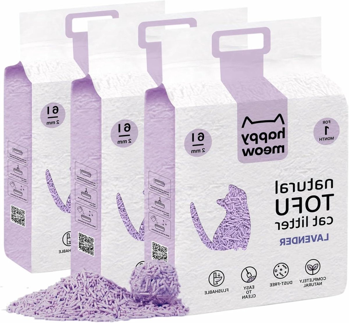 Kattenbakvulling Tofu - Plantaardig Zand - Netheid Thuis - Stofvrije Formule - 75 kg - Natuurlijk