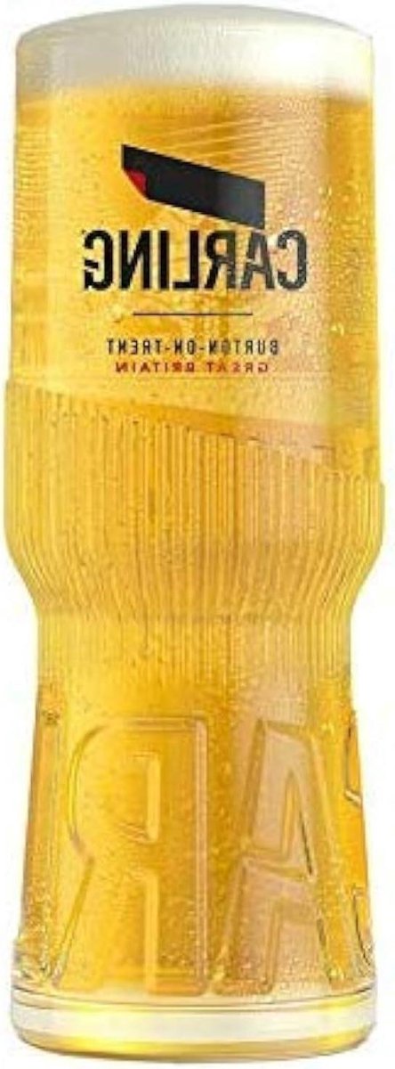 Bierglas met CE - Gehard glas - Bier serveren - Met reliëf - 1 Pints - Transparant