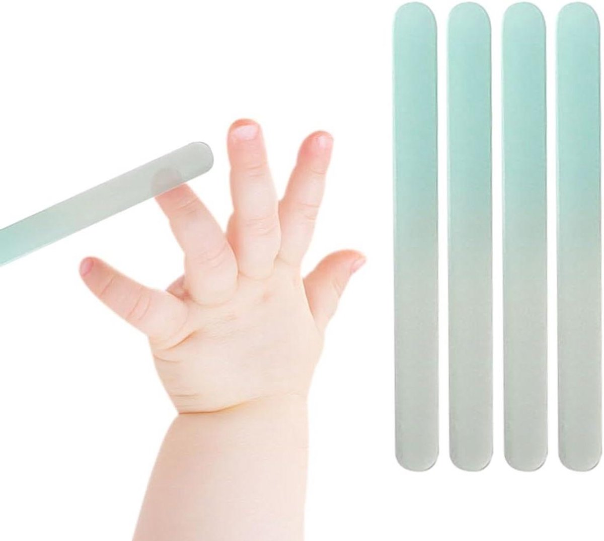 Glazen Vijltjes - Baby Vijl - Baby Nagelverzorging - Zacht voor Gevoelige Nagels - 9 cm - Blauw