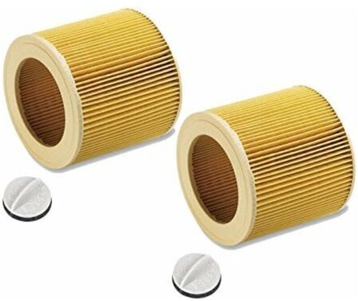 Filterpatronen - geschikt voor Karcher WD2, WD3, MV3, enz. - bijv. 6.414-552.0 - 2-pack