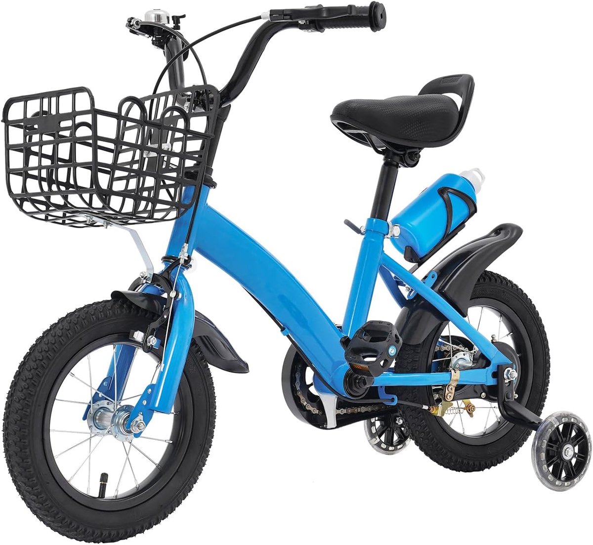 Kinderfiets Loopfiets Fiets training Met zijwielen 14 inch Blauw