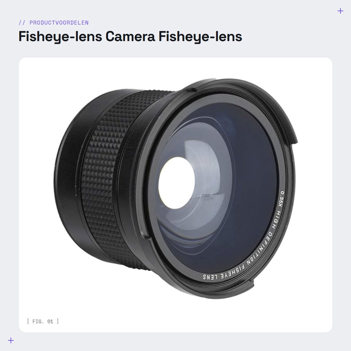 Dailygoods- Fisheye-lens uitstekende kwaliteit - Camera Lens - SLR-camera - Duurzaam materiaal - 58 MM compatibel - Schokeffect fotografie